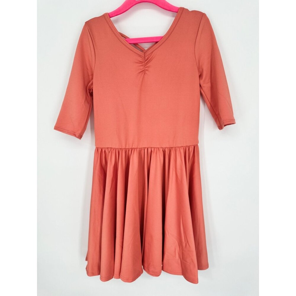 Dotdotsmile Girls Dress Size 5/6 Solid Salmon New with Tags